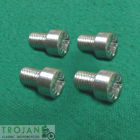 ROCKER BOX CAP RETAINER SCREWS (SET 4) 1/4" x 26TPI x 3/8", TRIUMPH, 57-1553, T1553