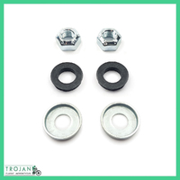 INLET MANIFOLD CARB INSULATOR WASHER NUT SET, TRIUMPH, 70-9554, 70-9555, 14-1301