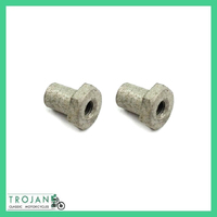 SPEEDO INSTRUMENT MOUNT SLEEVE NUTS (PAIR) TRIUMPH, TR6C, T100C, NOS, 97-1701, H1701